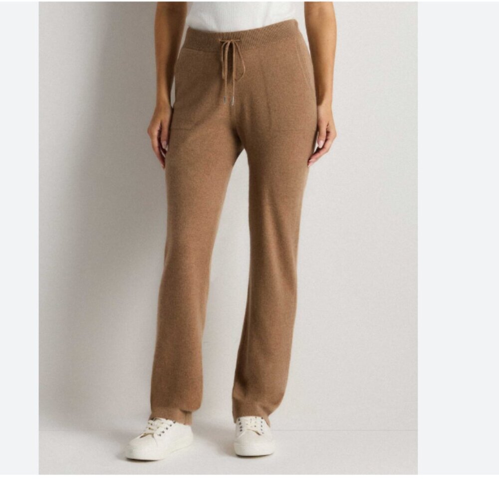 Quince Tan Track Pants
